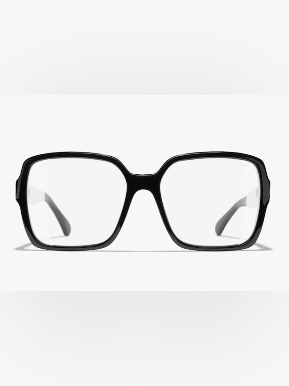 CHANEL 5408 Black Acetate Glasses with Gold Logo - Picture 2 of 11
